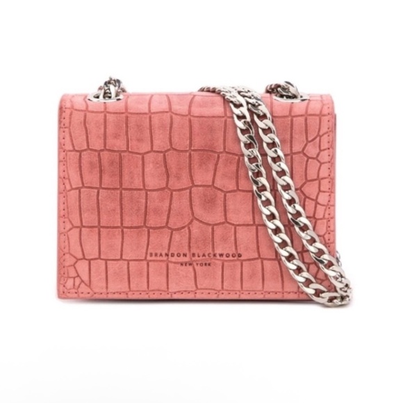 Brandon Blackwood Sophia Bag Pink Suede And Silver Hardware - Limited Edition - Picture 1 of 10